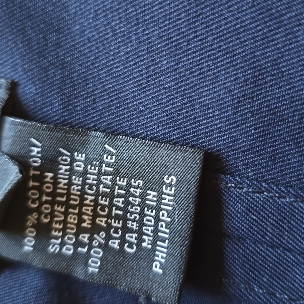 J Crew Navy Zip Belted Trench Size Small - Picture 5 of 14